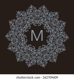 Monograma abstracto de vectores de lujo, sencillo y elegante en estilo de línea - elementos de diseño gráfico