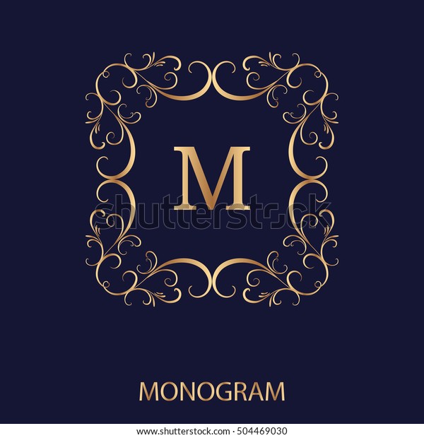 Luxury Simple Elegant Monogram Designs Template Stock Vector (Royalty ...