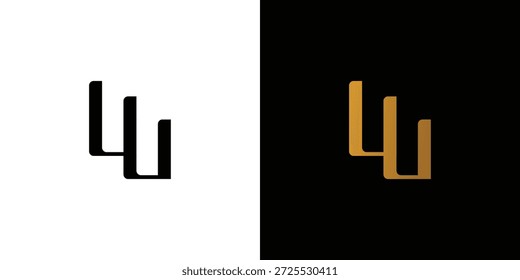 Luxuriöser und einfacher Buchstabe W Initialen Logo Design