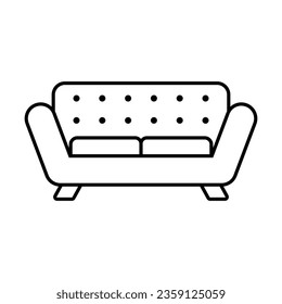 Luxury and simple sofa icon. Vector.