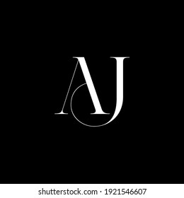 Luxury, simple, stylish, trendy and elegant AJ logo design. Vector illustration template.Monogram design