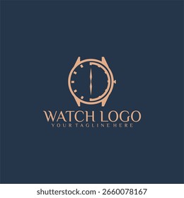 luxury but simple watch logo design