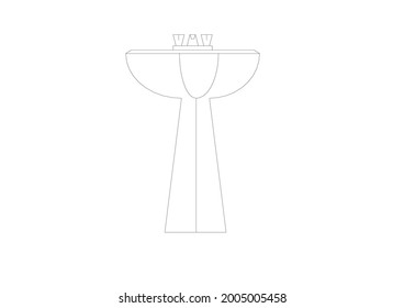 Luxury sink sketch vector design