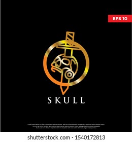 luxury skull logo. modern icon, template design