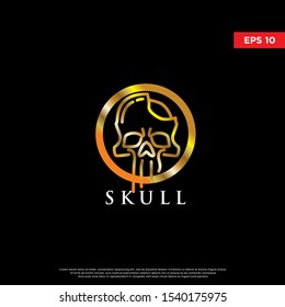 luxury skull logo. modern icon, template design