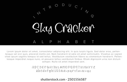 Luxury Sky Cracker alphabet letters font for logo