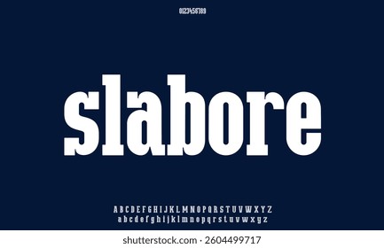 Luxury SLABORE alphabet letters font for logo
