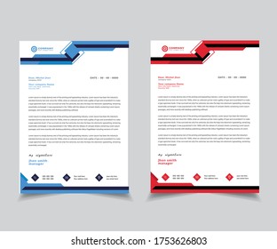 planilla de membrete de color liso y diseño abstracto moderno, adecuado para empresas, empresas, oficinas y muchos otros fines comerciales., membrete comercial de color limpio, vector, tamaño a4