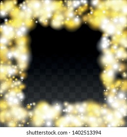 Luxury Snowfalls Design for Banner, Poster, Template, Card, Web, Advertisement, Party or Disco Print. Abstract Flicker Background with a Party Lights Design. 