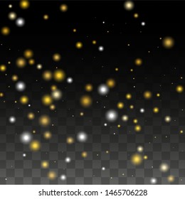 Luxury Snowfalls Design for Banner, Poster, Template, Card, Web, Advertisement, Party or Disco Print. Luxury Night Digital Illustration. 