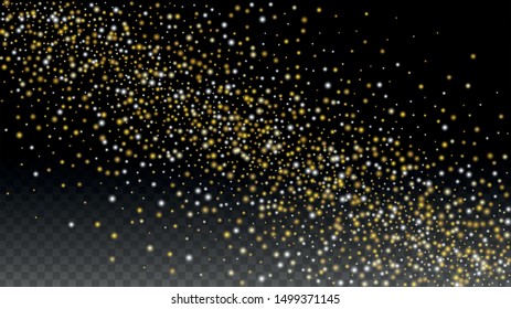 Luxury Snowfalls Design for Banner, Poster, Template, Card, Web, Advertisement, Party or Disco Print. Magic Particles Background with a Glow Light Design. 