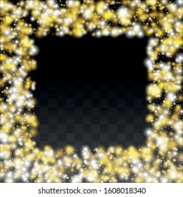 Luxury Snowfalls Design for Banner, Poster, Template, Card, Web, Advertisement, Party or Disco Print. Abstract Flicker Background with a Party Lights Design. 