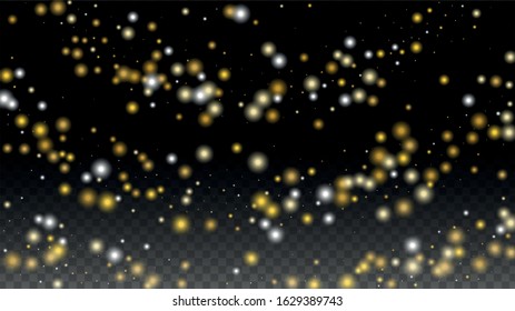 Luxury Snowfalls Design for Banner, Poster, Template, Card, Web, Advertisement, Party or Disco Print. Luxury Night Digital Illustration. 