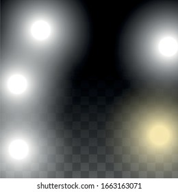 Luxury Snowfalls Design for Banner, Poster, Template, Card, Web, Advertisement, Party or Disco Print. Magic Particles Background with a Glow Light Design. 