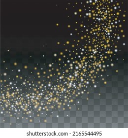 Luxury Snowfalls Design for Banner, Poster, Template, Card, Web, Advertisement, Party or Disco Print. Abstract Flicker Background with a Party Lights Design. 