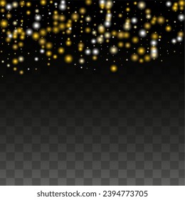 Luxury Snowfalls Design for Banner, Poster, Template, Card, Web, Advertisement, Party or Disco Print. Abstract Flicker Background with a Party Lights Design. 