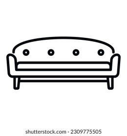 Luxury sofa icon outline vector. Room furniture. Travel design