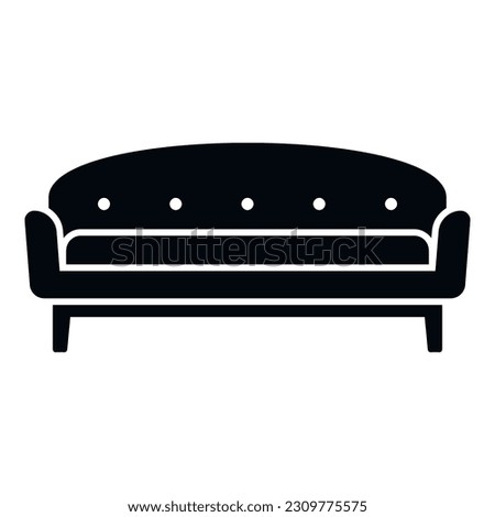 Luxury sofa icon simple vector. Room furniture. Travel design