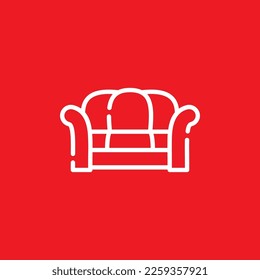 Luxury sofa line icon, common graphic resources, vector illustration.