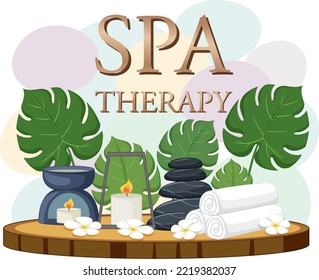 Design-Illustration zum Design von Luxus-Spa-Poster