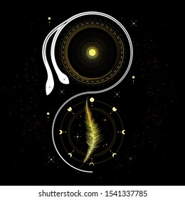 luxury space explore and two heads snake