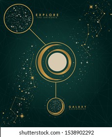 luxury space explore the universe background templates