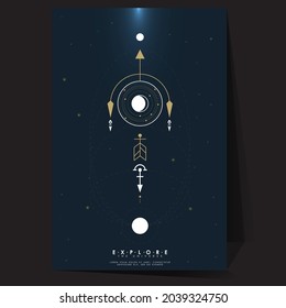 Luxusraum erforscht die Universum-Hintergrundvorlagen
