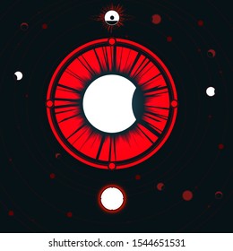 luxury space explore the universe,  lunar eclipse