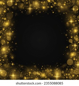 Luxury sparks shine with a special light. Christmas background for holiday design decoration. Stars sparkles on a transparent background.