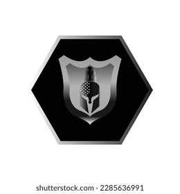 Luxury sparta logo vector art illustration.
