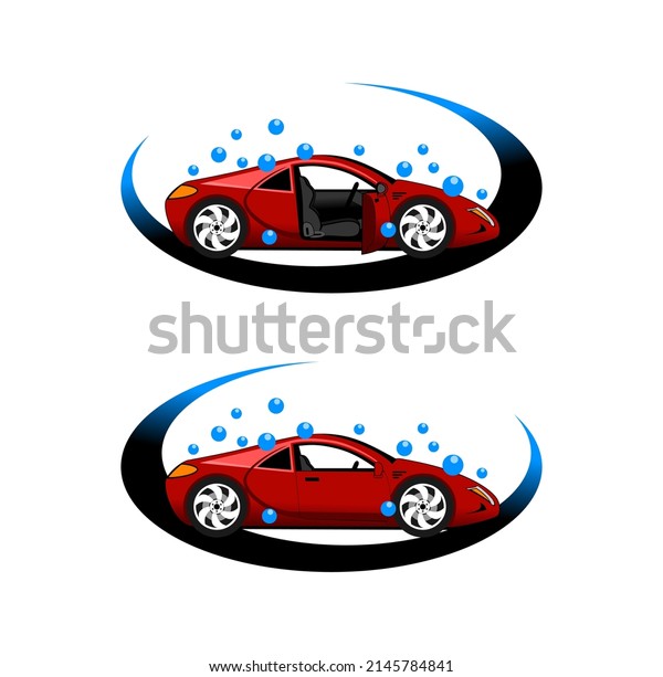 Luxury sport car wash design illustration vector eps\
format , suitable for your design needs, logo, illustration,\
animation, etc.
