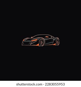 luxury sports car logo vector