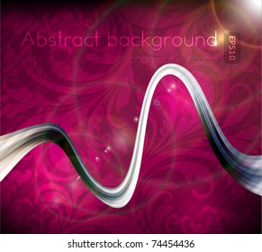 Luxury spring greeting card. Vector. With seamless ornament. eps 10.