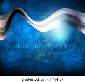 Luxury spring greeting card. Vector. With seamless ornament. eps 10.