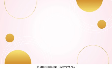 luxury spring pale color background with geometric shapes vector 