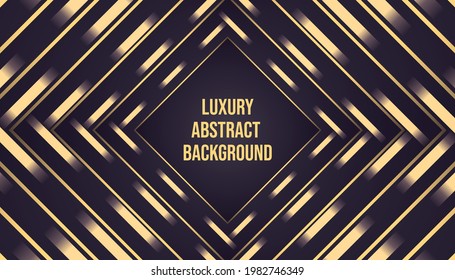 Luxury square backgrounds with golden line Vector illustration.