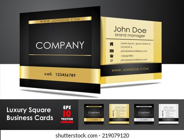 Luxury square business cards