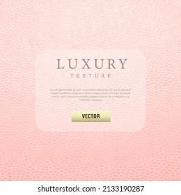 Luxury square frame with rose gold texture.  Paper or cardboard background for advertisement. Banner template for your design. Vector illustration EPS10