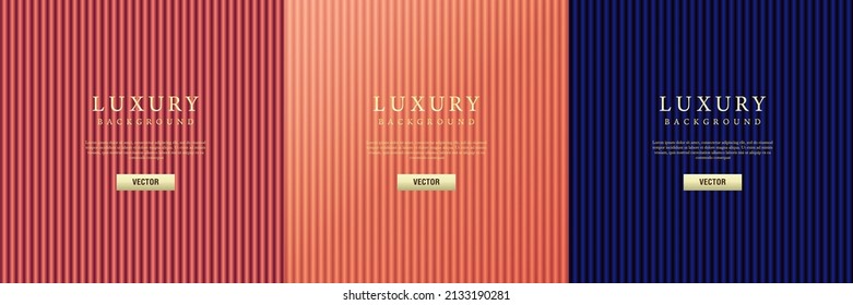 Luxury square frame vector set.  Paper striped backgrounds for advertisement. Banners template for your design. Vector illustration EPS10