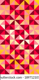 Luxury square and Triangle vector with red and gold seamless pattern background.