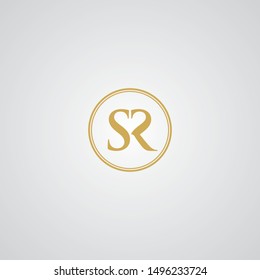 LUXURY SR LETTERS DESIGN LOGO