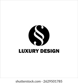 Luxury SS Initial Logo Design .Modern Minimal Monogram Symbol for Fashion, Beauty, Finance, Consulting, Corporate Branding , Elegant Business Identity Vector Template