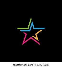 luxury star logo design vector graphic