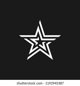 luxury star logo design vector graphic