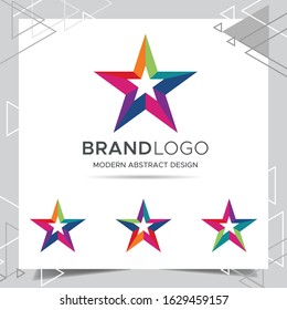 Luxury Star logo designs template,Modern Elegant Star logo designs. For Corporate or Business Branding 