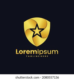 logotipo de pantalla de estrella de lujo para plantilla de diseño