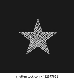 Luxury star. Success award quality concept. Star logo. Golden star with diamonds
