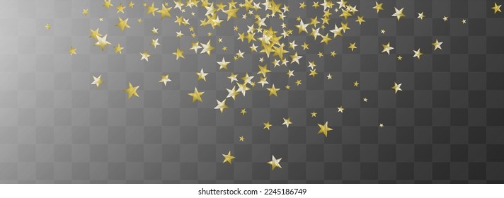 Lujoso Vector Estrella Transparente Fondo Panorámico. Ilustración del cielo brillante de la fiesta. Diseño De Fondo Panorámico Transparente De Vector De Esparkle. Textura del Universo del Vertimiento Dorado.