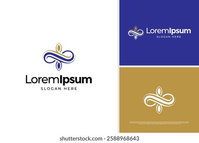 Luxury stars logo vector design. Infinity star logo design template