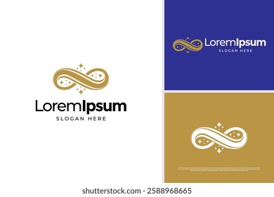 Luxury stars logo vector design. Infinity star logo design template